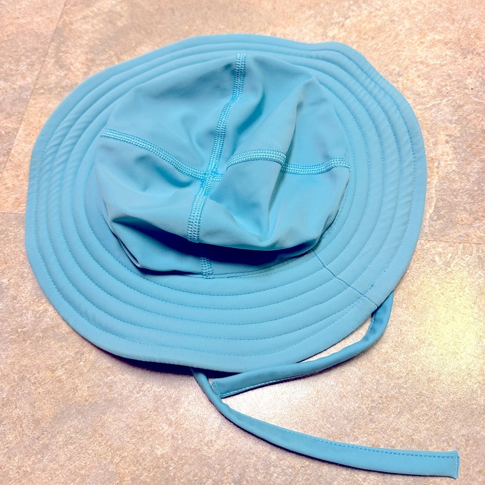 Moon and back by Hanna Andersson Blue Baby Swim Hat- XS
